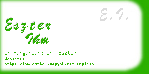 eszter ihm business card